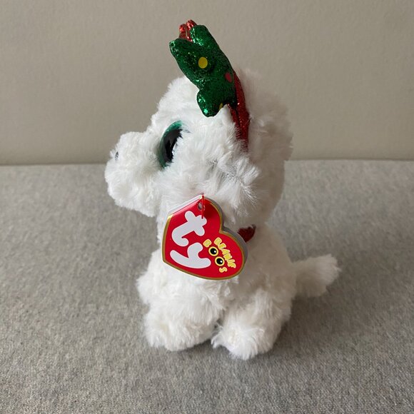 NWT Ty Beanie Boos Sugar the Christmas Holiday Dog 6" 2019 - Picture 4 of 14